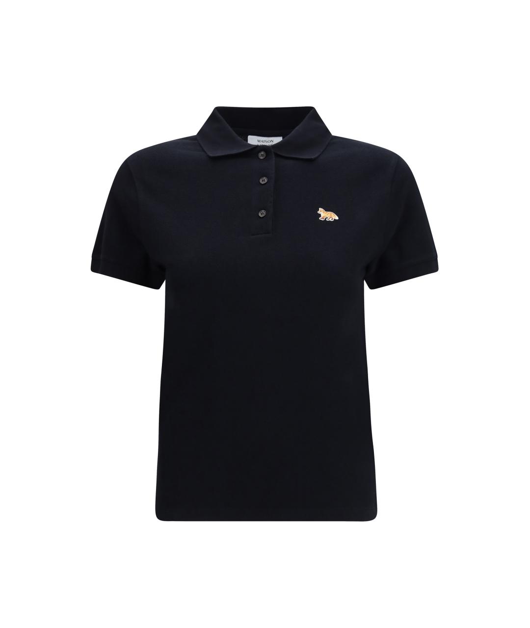 MAISON KITSUNE Черная хлопковая футболка, фото 1