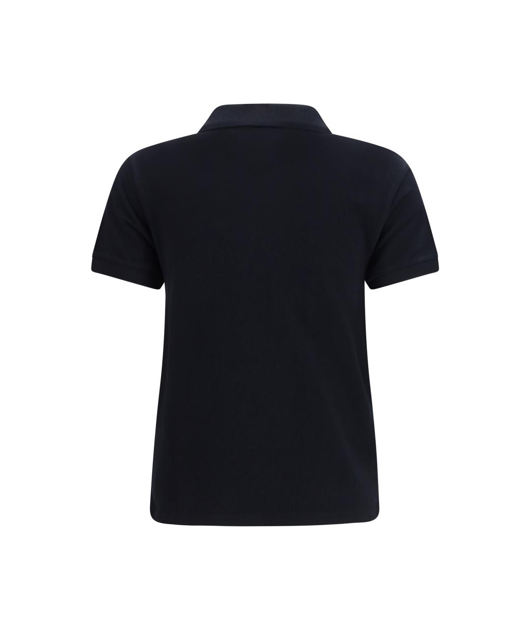 MAISON KITSUNE Черная хлопковая футболка, фото 2