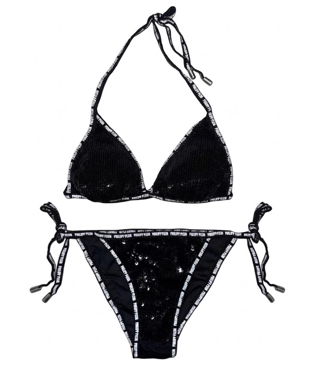PHILIPP PLEIN Черный полиамидовый купальник, фото 1