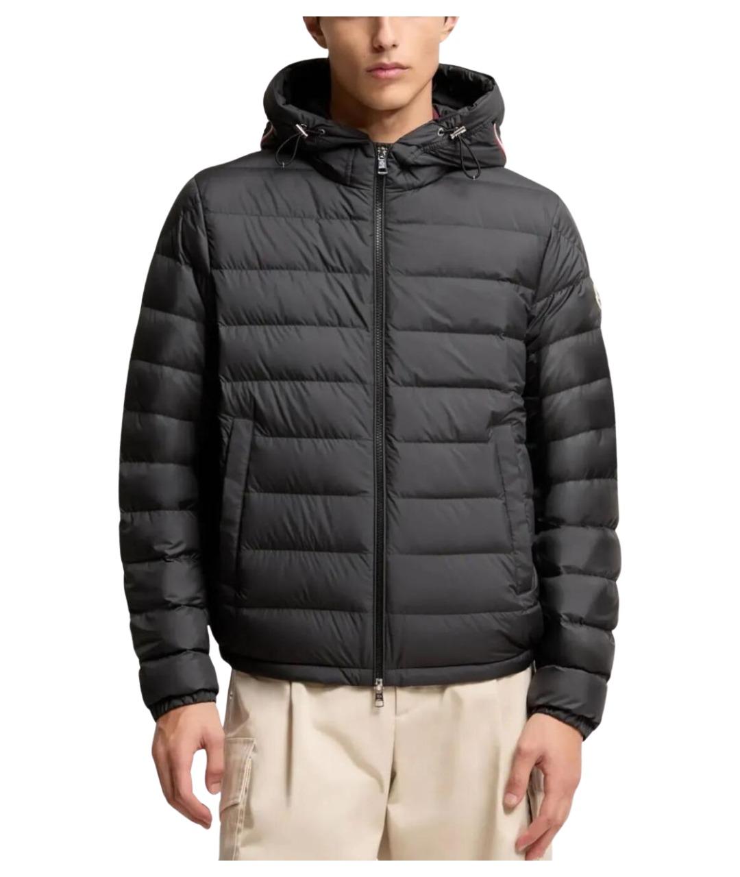 MONCLER Черная полиэстеровая куртка, фото 5