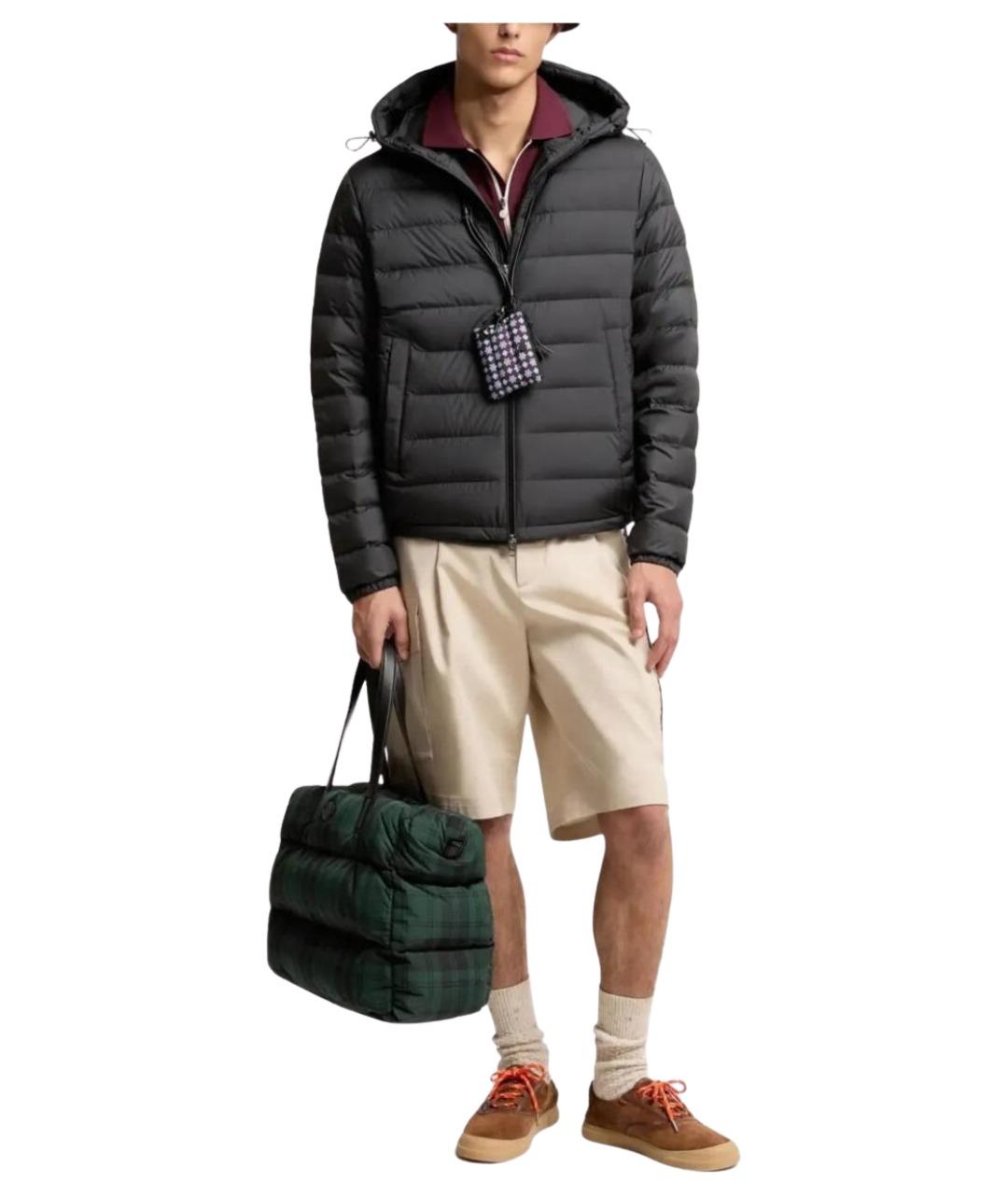 MONCLER Черная полиэстеровая куртка, фото 2