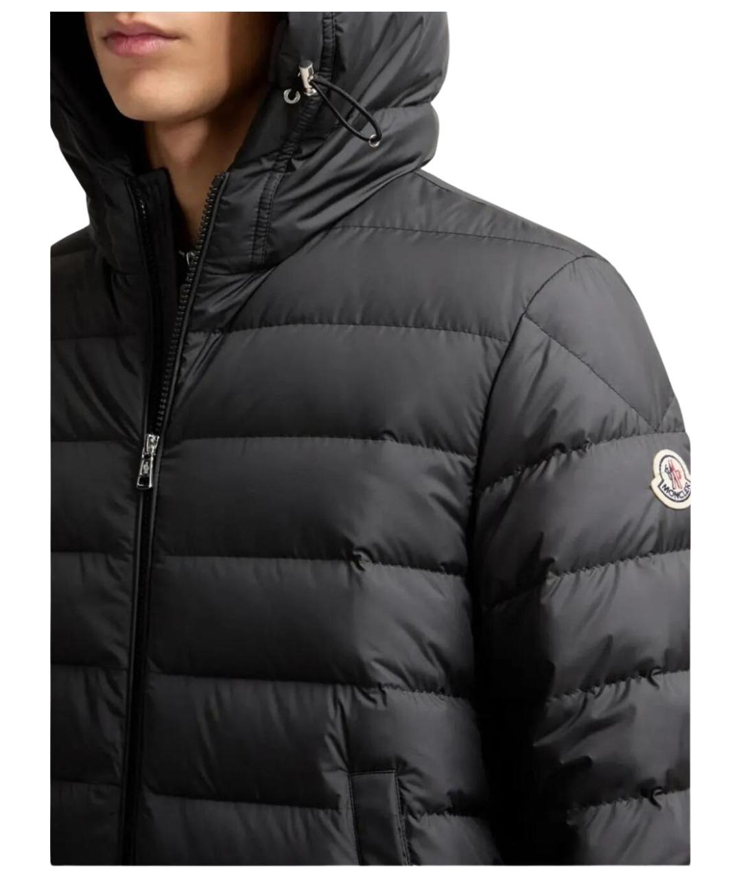 MONCLER Черная полиэстеровая куртка, фото 4