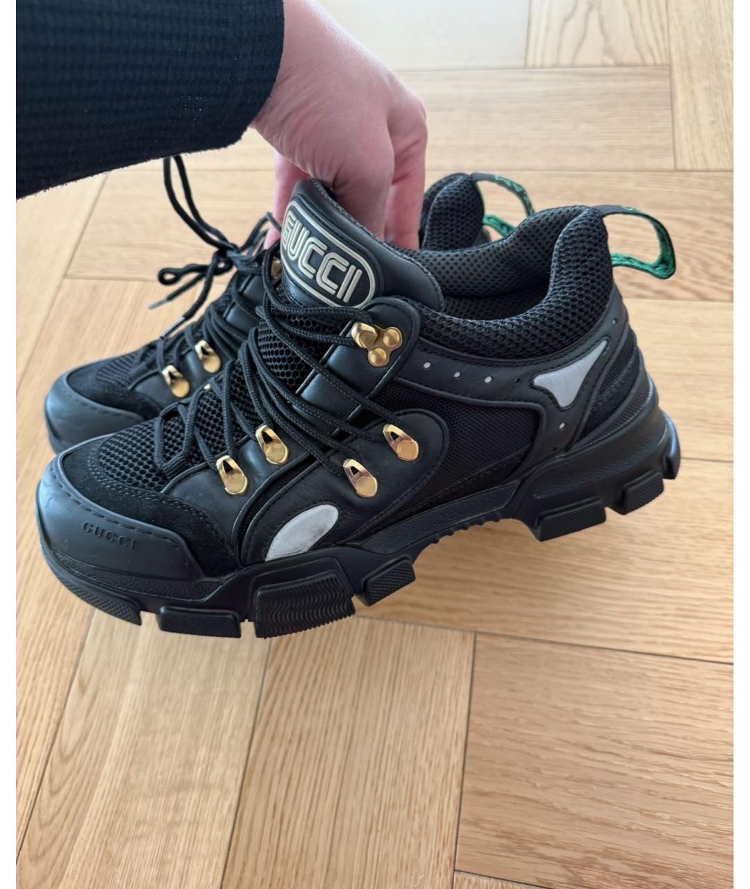 GUCCI Черные кожаные низкие ботинки, фото 8