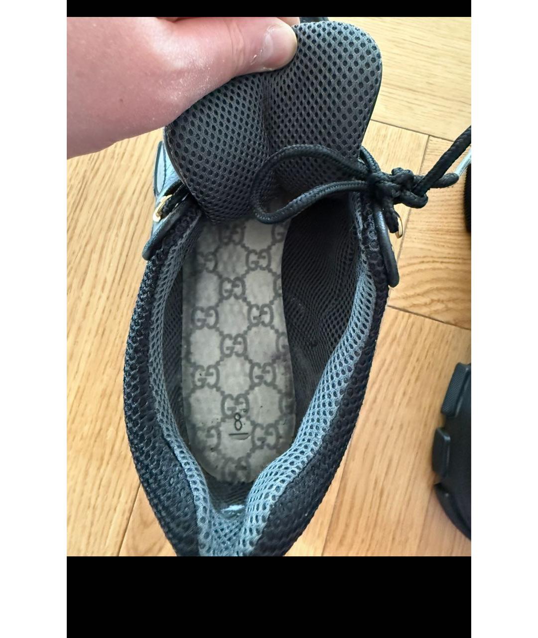 GUCCI Черные кожаные низкие ботинки, фото 5