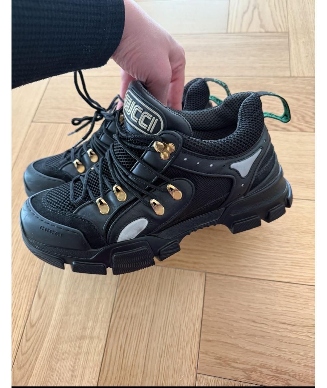 GUCCI Черные кожаные низкие ботинки, фото 9