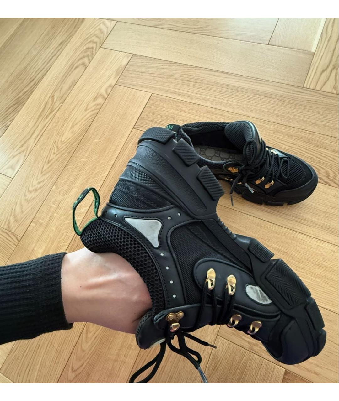 GUCCI Черные кожаные низкие ботинки, фото 7