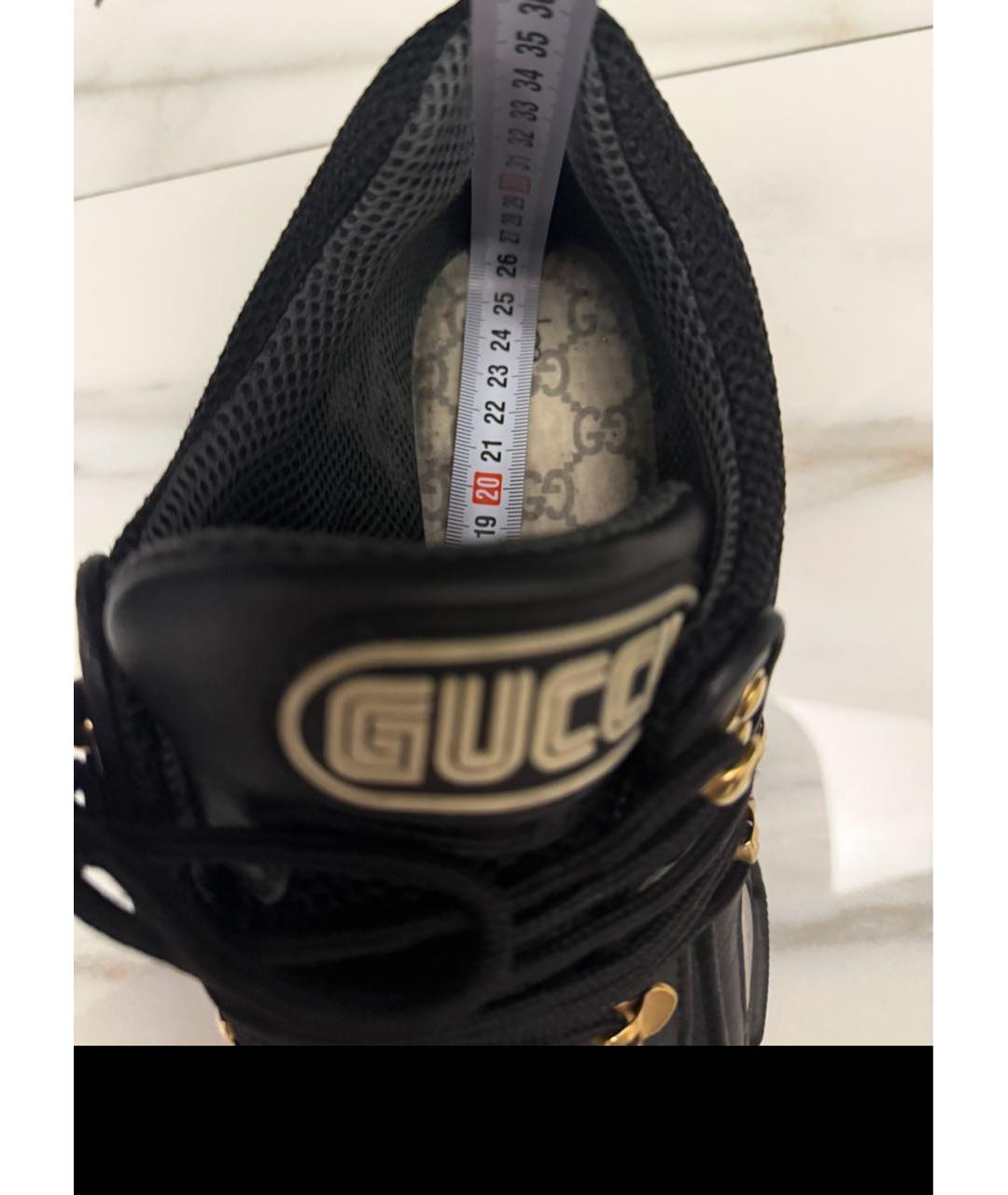 GUCCI Черные кожаные низкие ботинки, фото 4