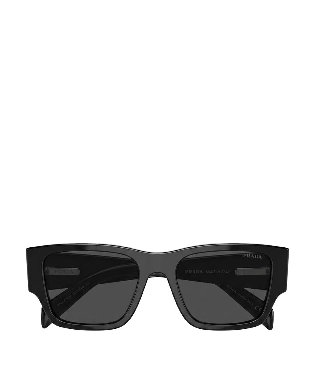 PRADA Черные пластиковые солнцезащитные очки, фото 1