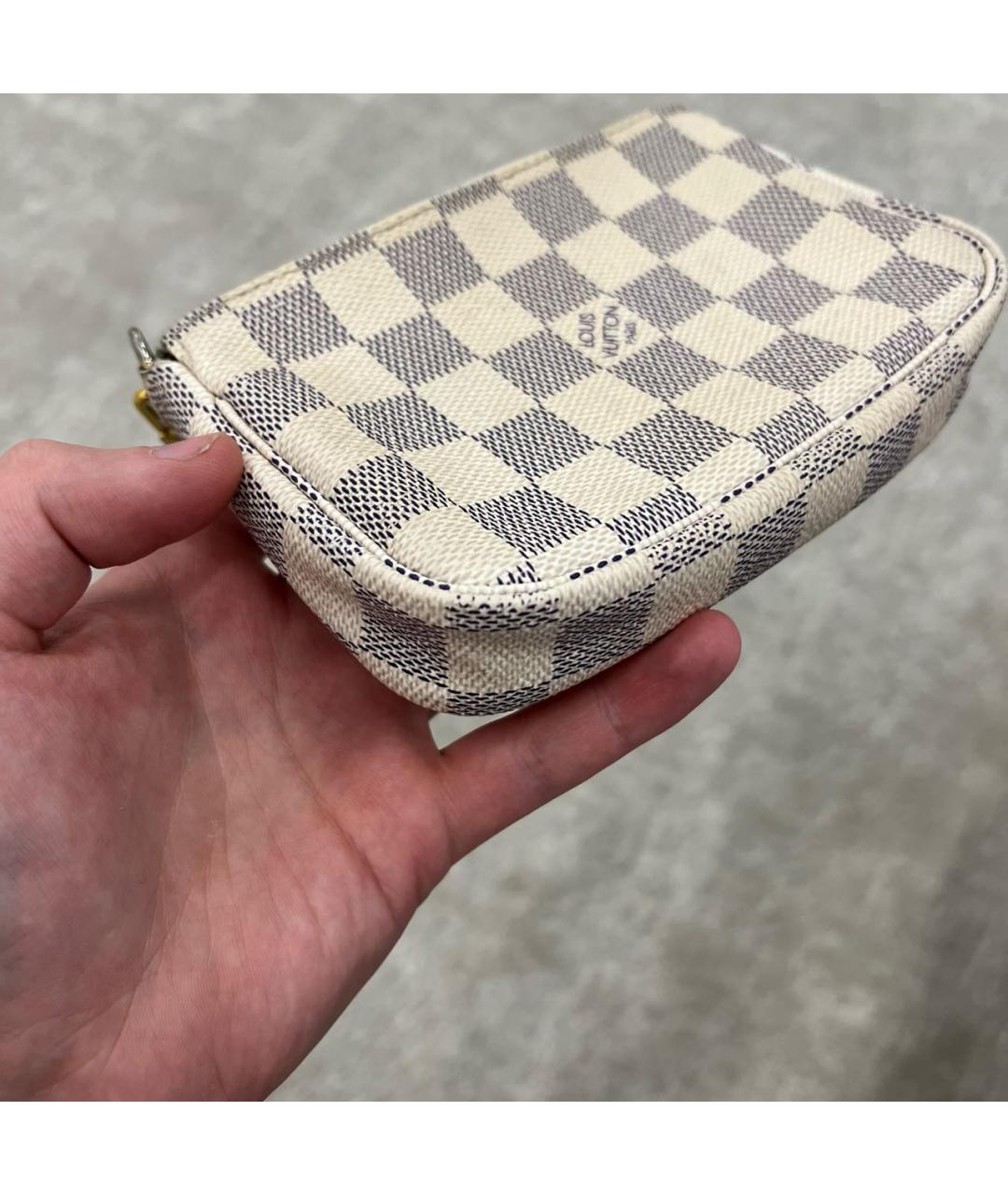 LOUIS VUITTON Бежевая кожаная сумка с короткими ручками, фото 7