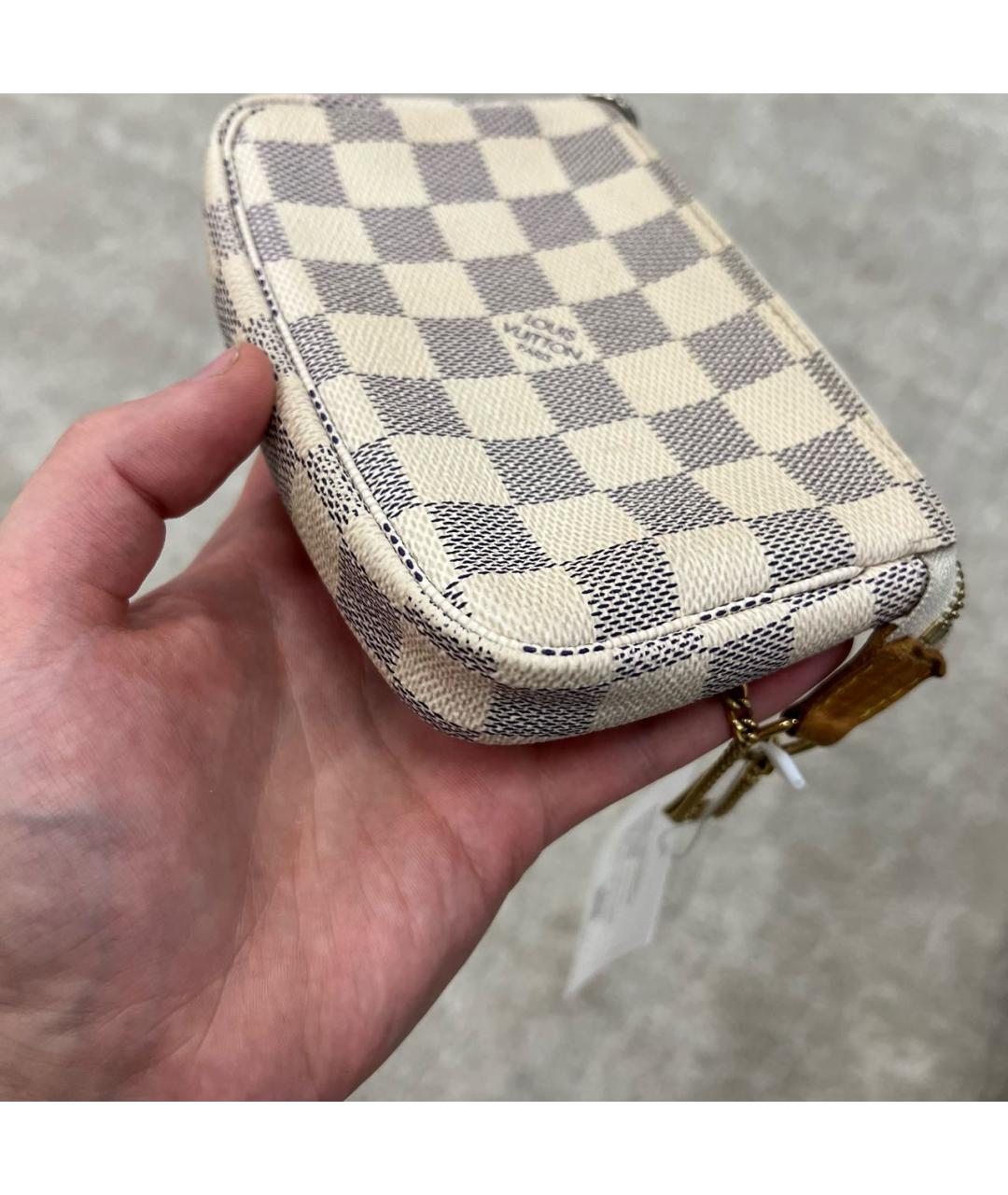 LOUIS VUITTON Бежевая кожаная сумка с короткими ручками, фото 8