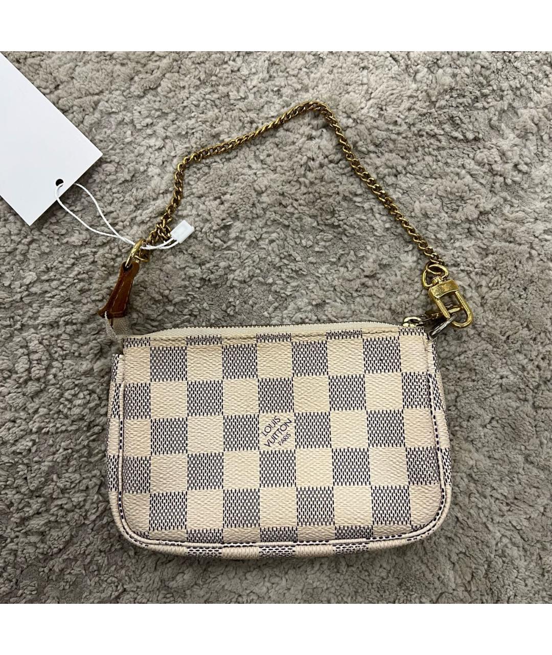 LOUIS VUITTON Бежевая кожаная сумка с короткими ручками, фото 2