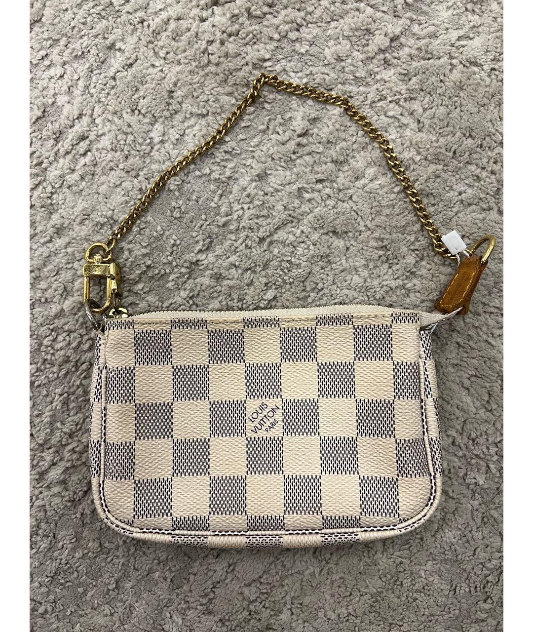 LOUIS VUITTON Бежевая кожаная сумка с короткими ручками, фото 9