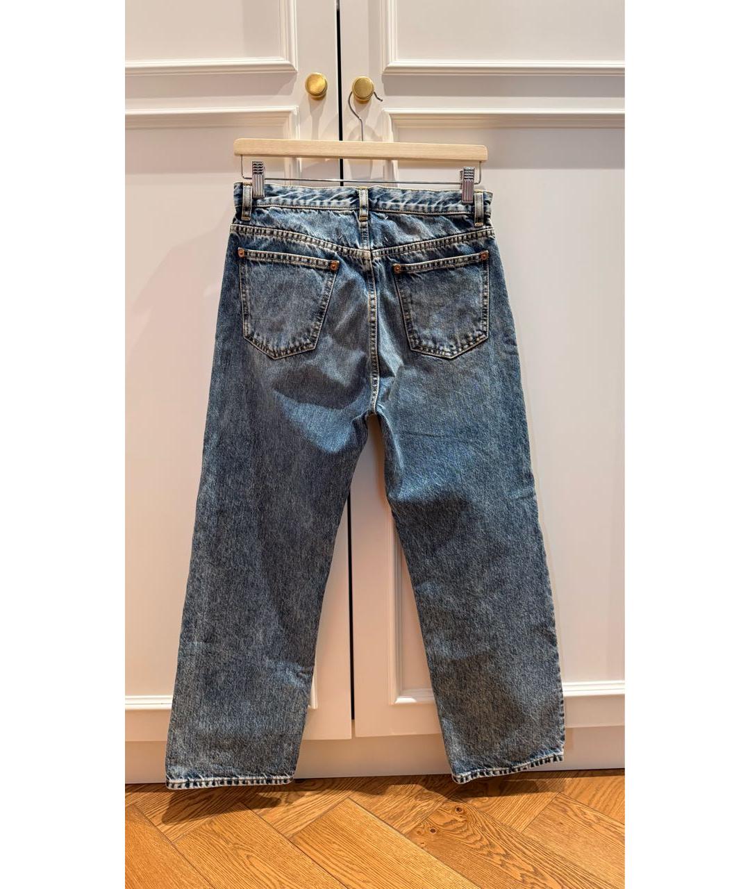 MAISON MARGIELA Синие хлопковые прямые джинсы, фото 2