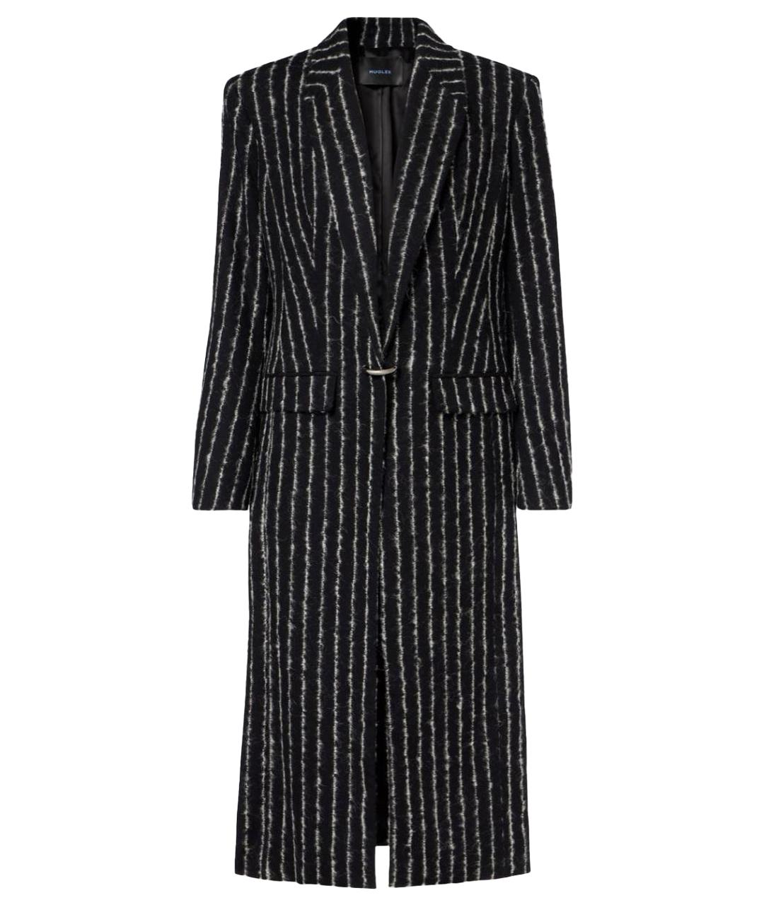 MUGLER Черное шерстяное пальто, фото 1