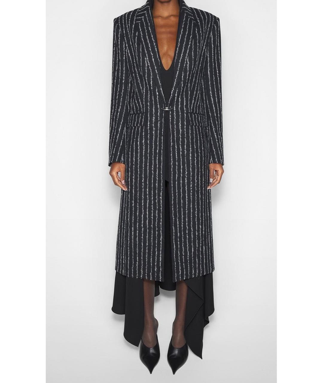 MUGLER Черное шерстяное пальто, фото 2