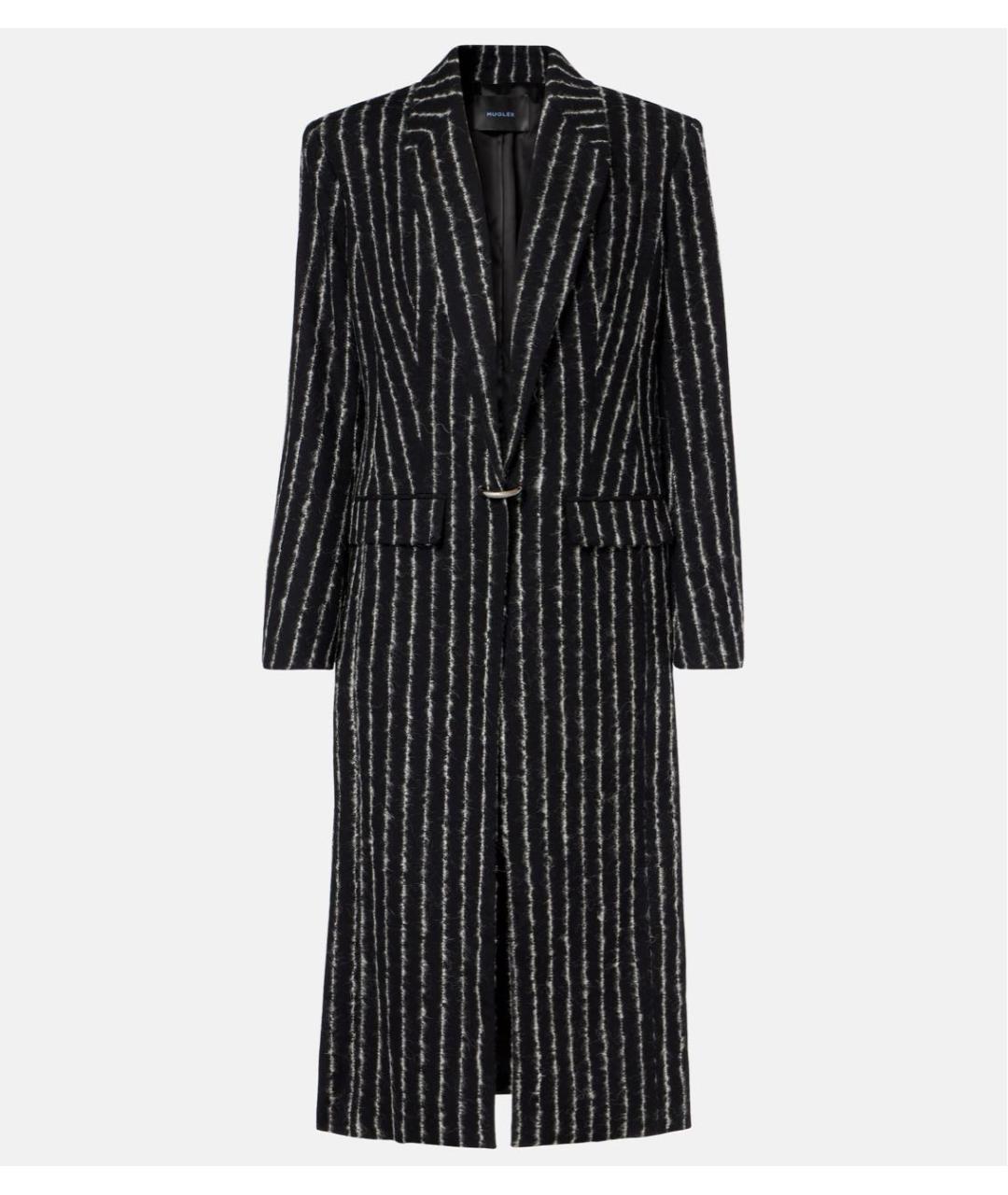 MUGLER Черное шерстяное пальто, фото 7