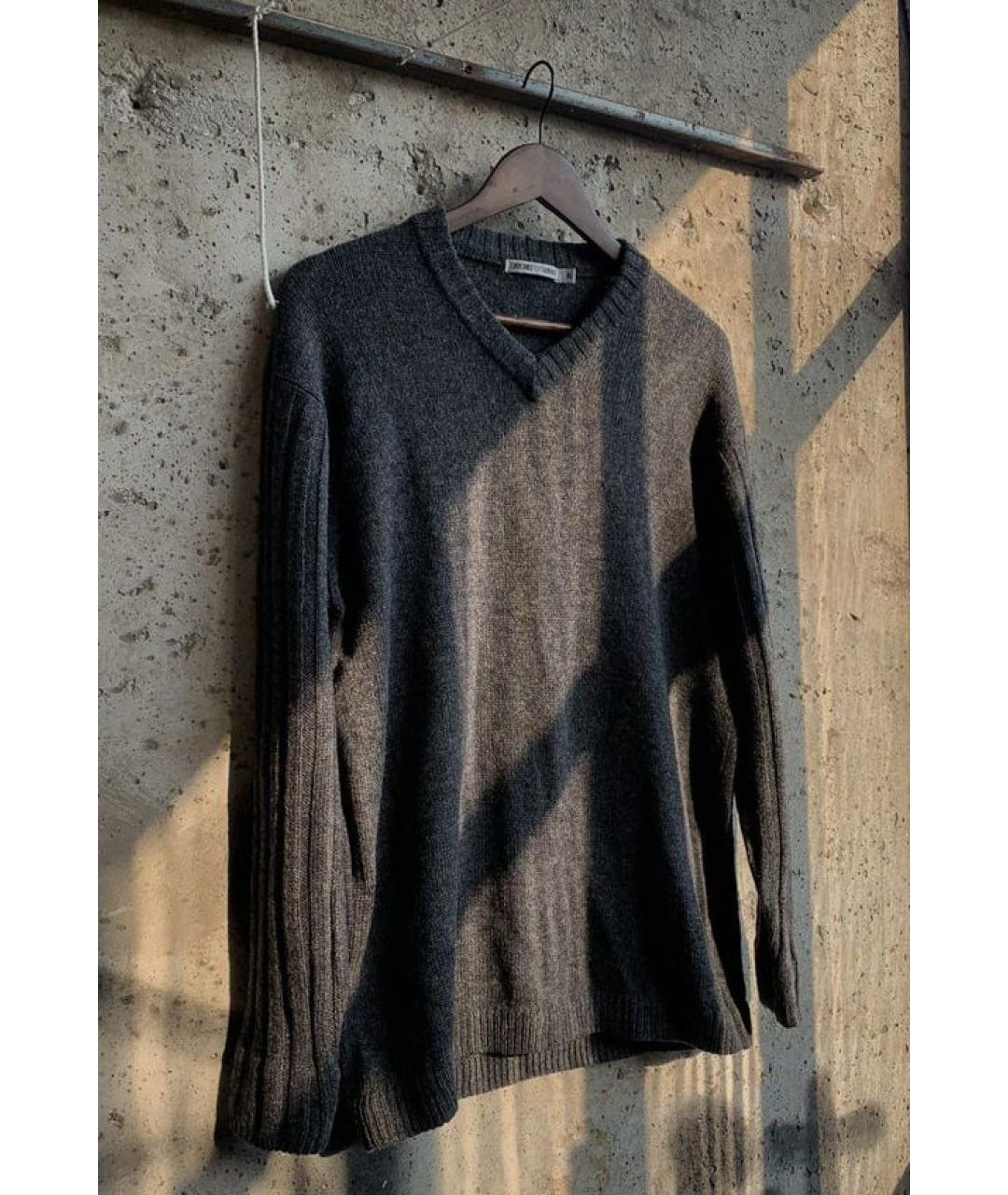 EMPORIO ARMANI Серый шерстяной джемпер / свитер, фото 2