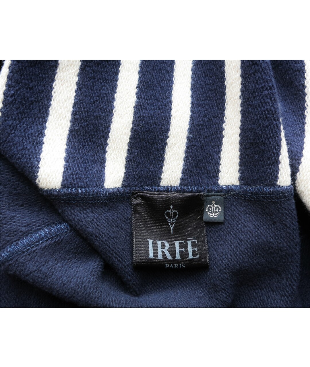 IRFE Темно-синий хлопковый джемпер / свитер, фото 6