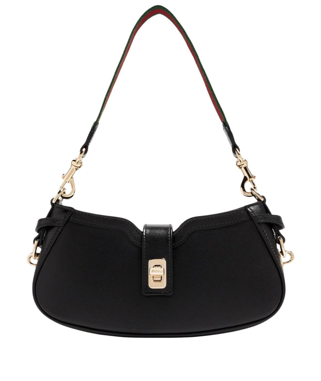 GUCCI Черная кожаная сумка через плечо, фото 1