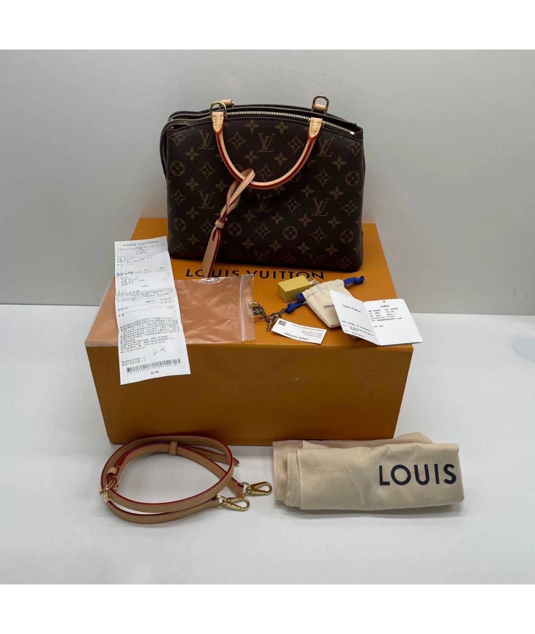 LOUIS VUITTON Коричневая сумка с короткими ручками, фото 5