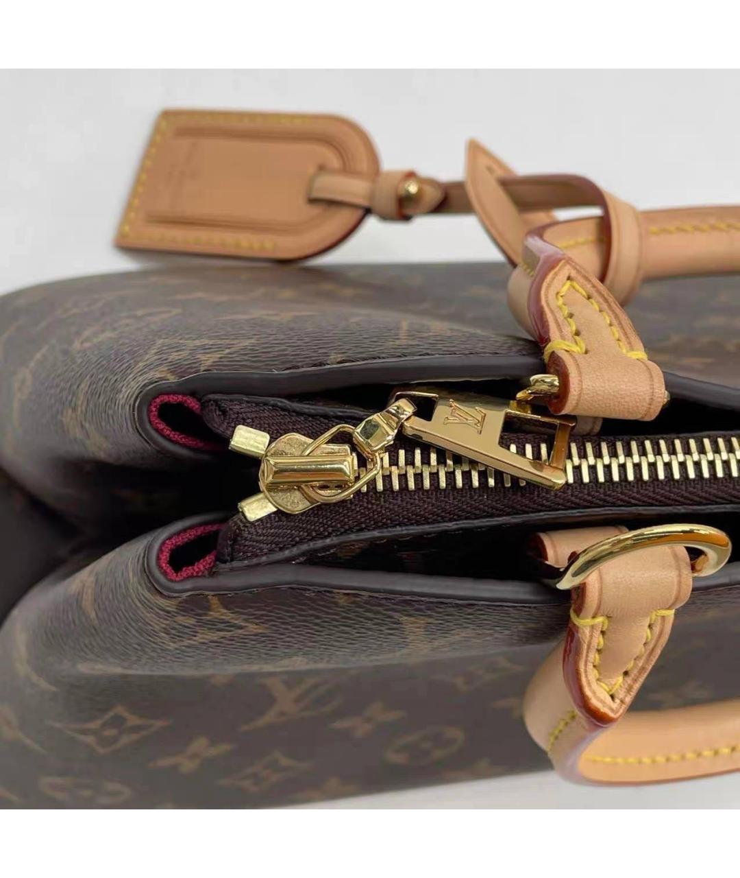 LOUIS VUITTON Коричневая сумка с короткими ручками, фото 6