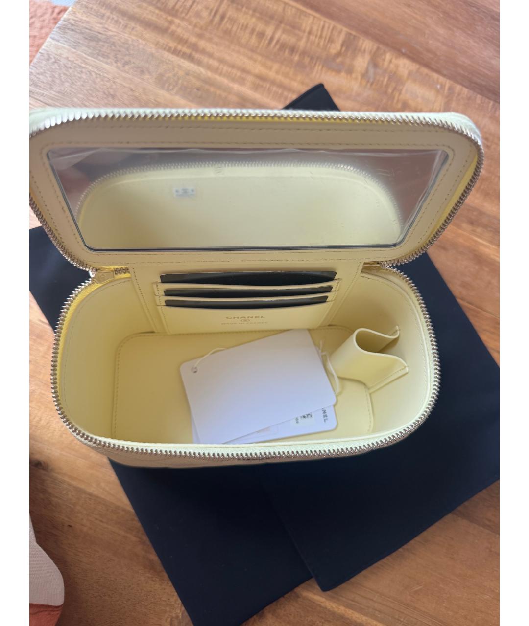 CHANEL Желтая кожаная сумка через плечо, фото 3