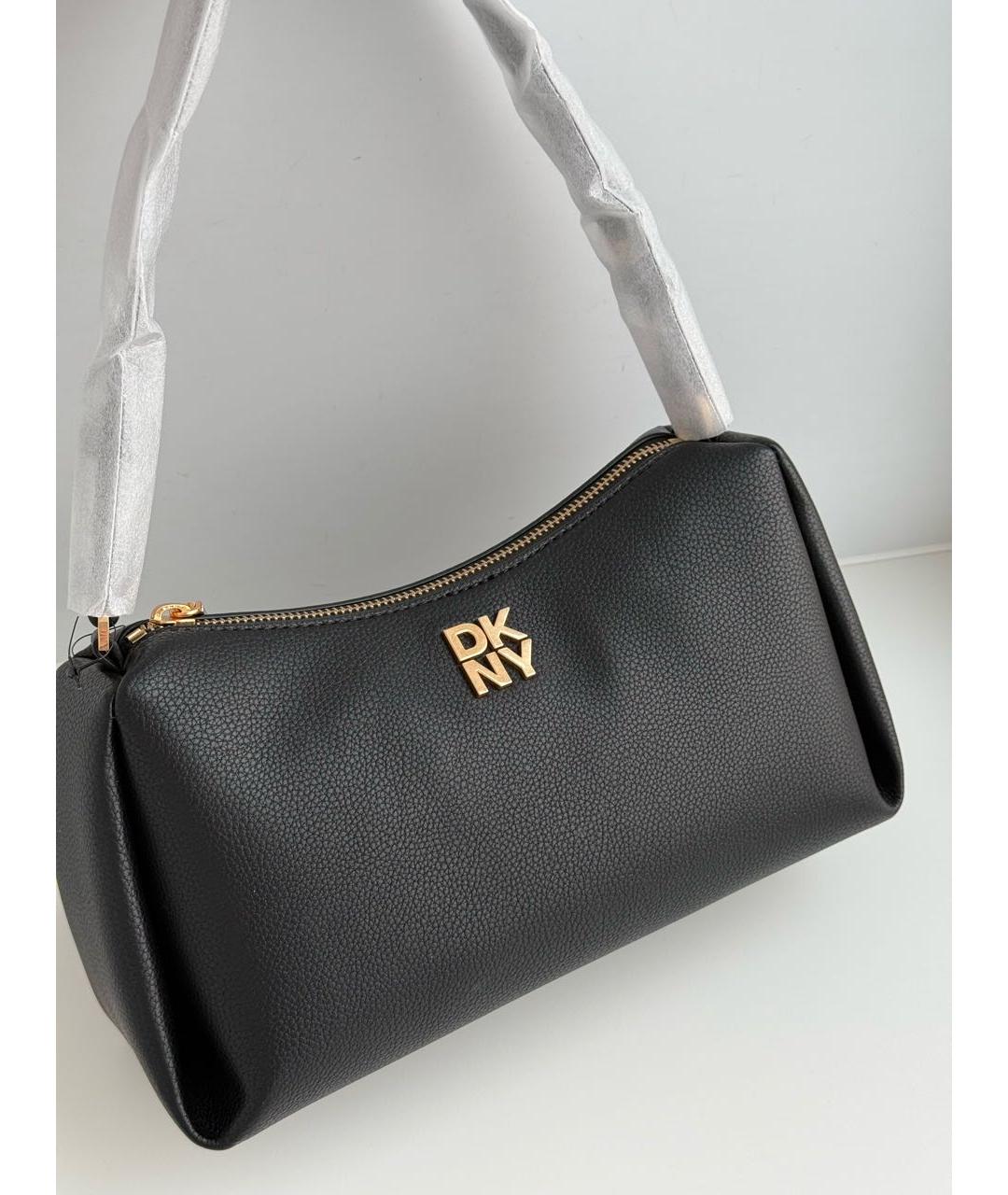 DKNY Черная сумка через плечо из искусственной кожи, фото 2