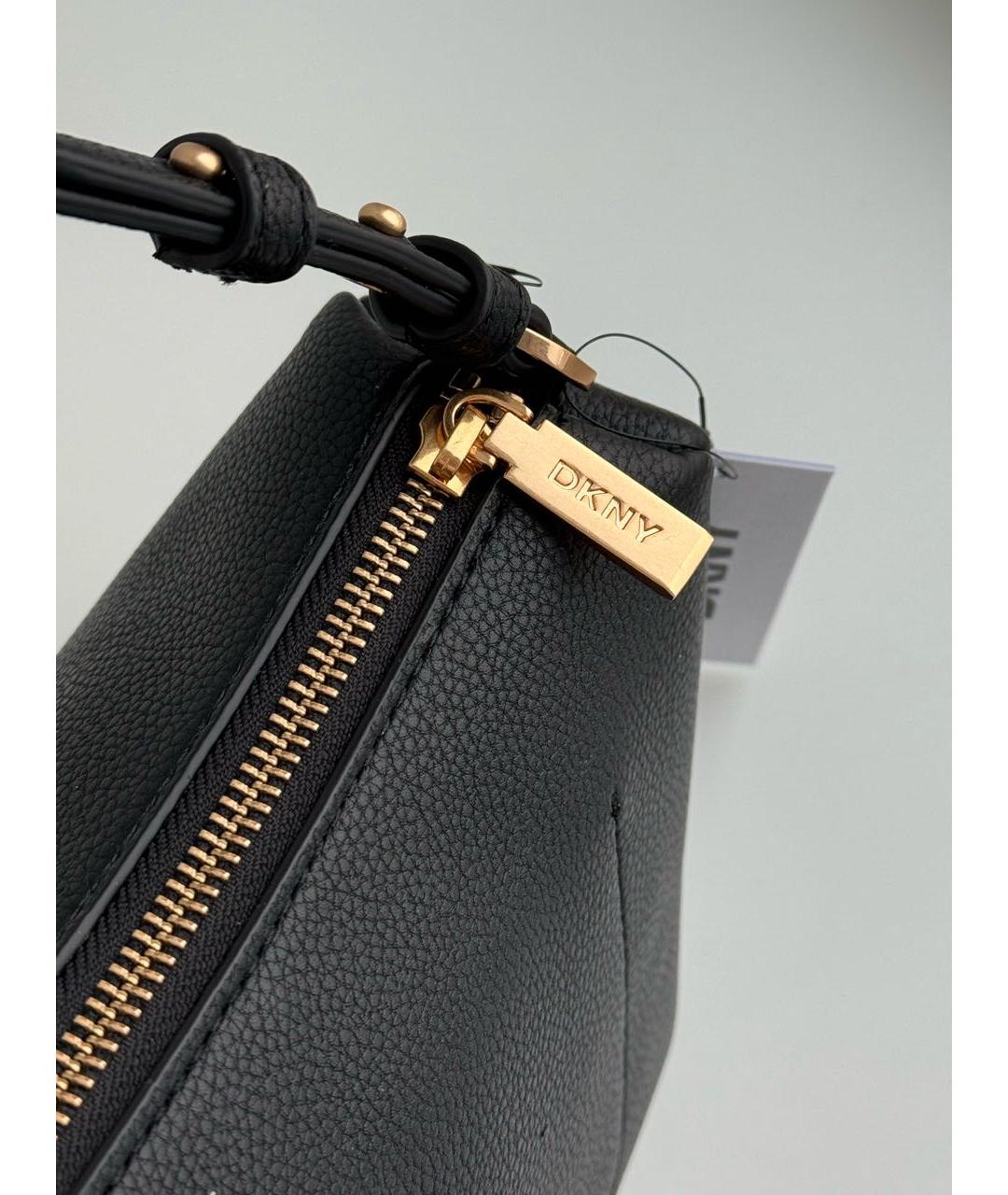 DKNY Черная сумка через плечо из искусственной кожи, фото 6