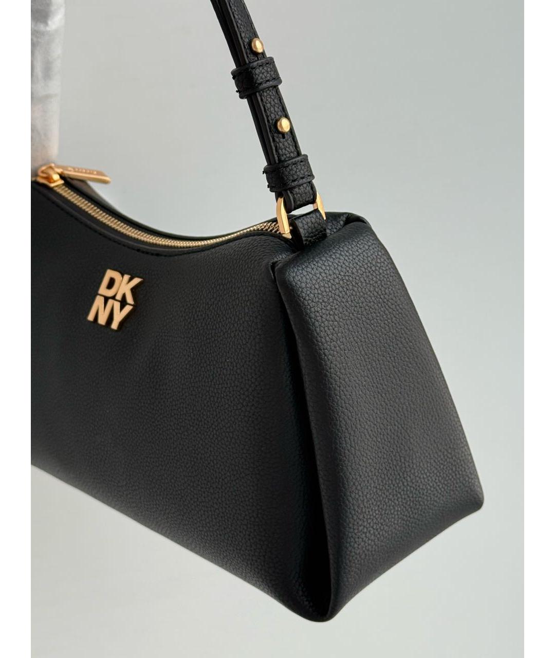 DKNY Черная сумка через плечо из искусственной кожи, фото 5