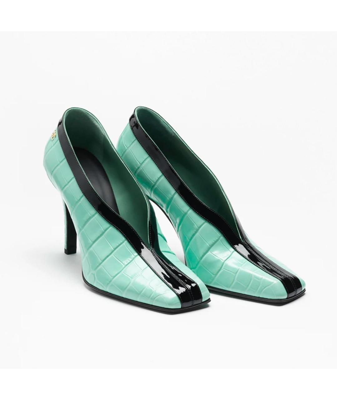 CHANEL Салатовые кожаные туфли, фото 4