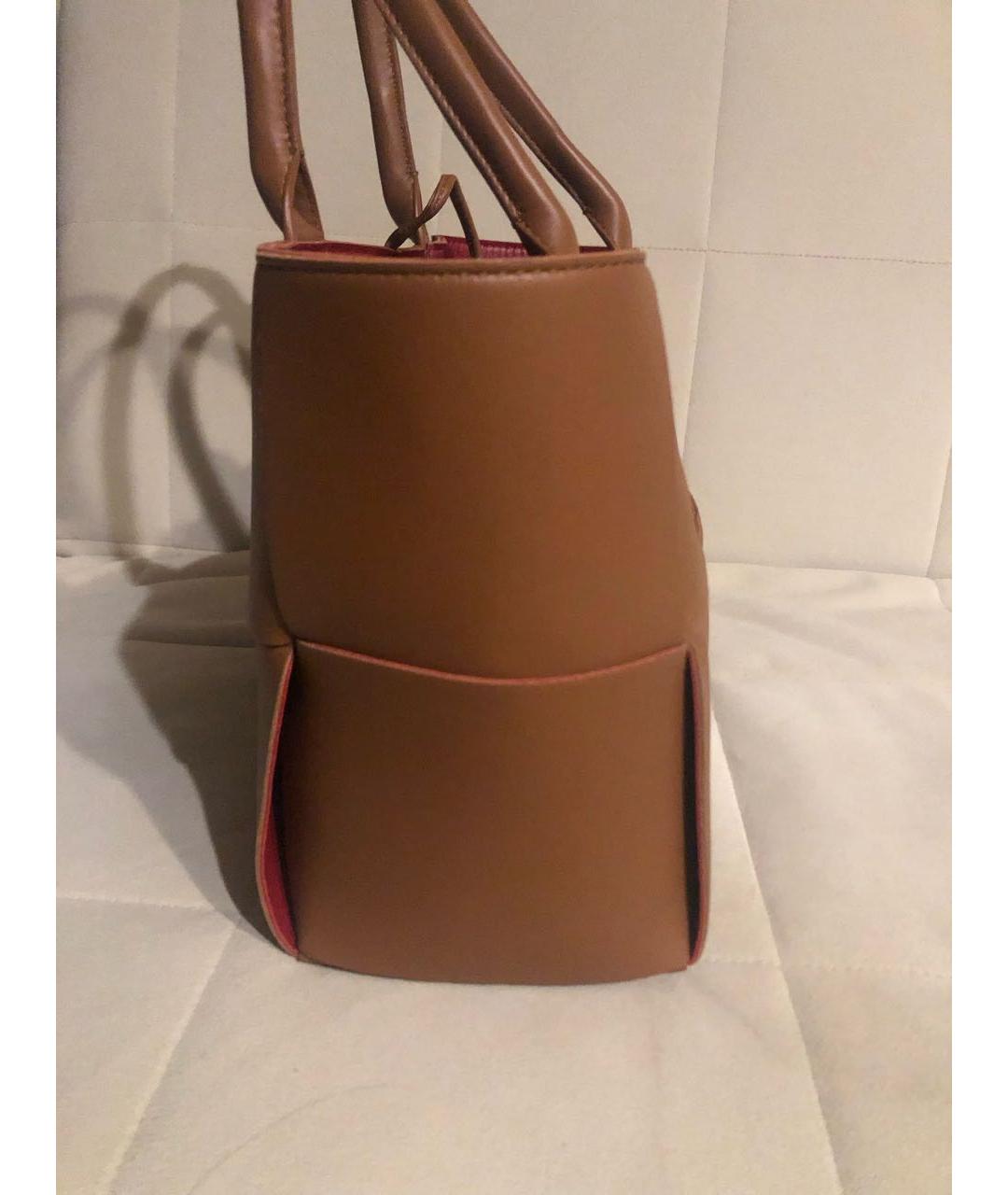 BOTTEGA VENETA Коричневая кожаная сумка тоут, фото 4