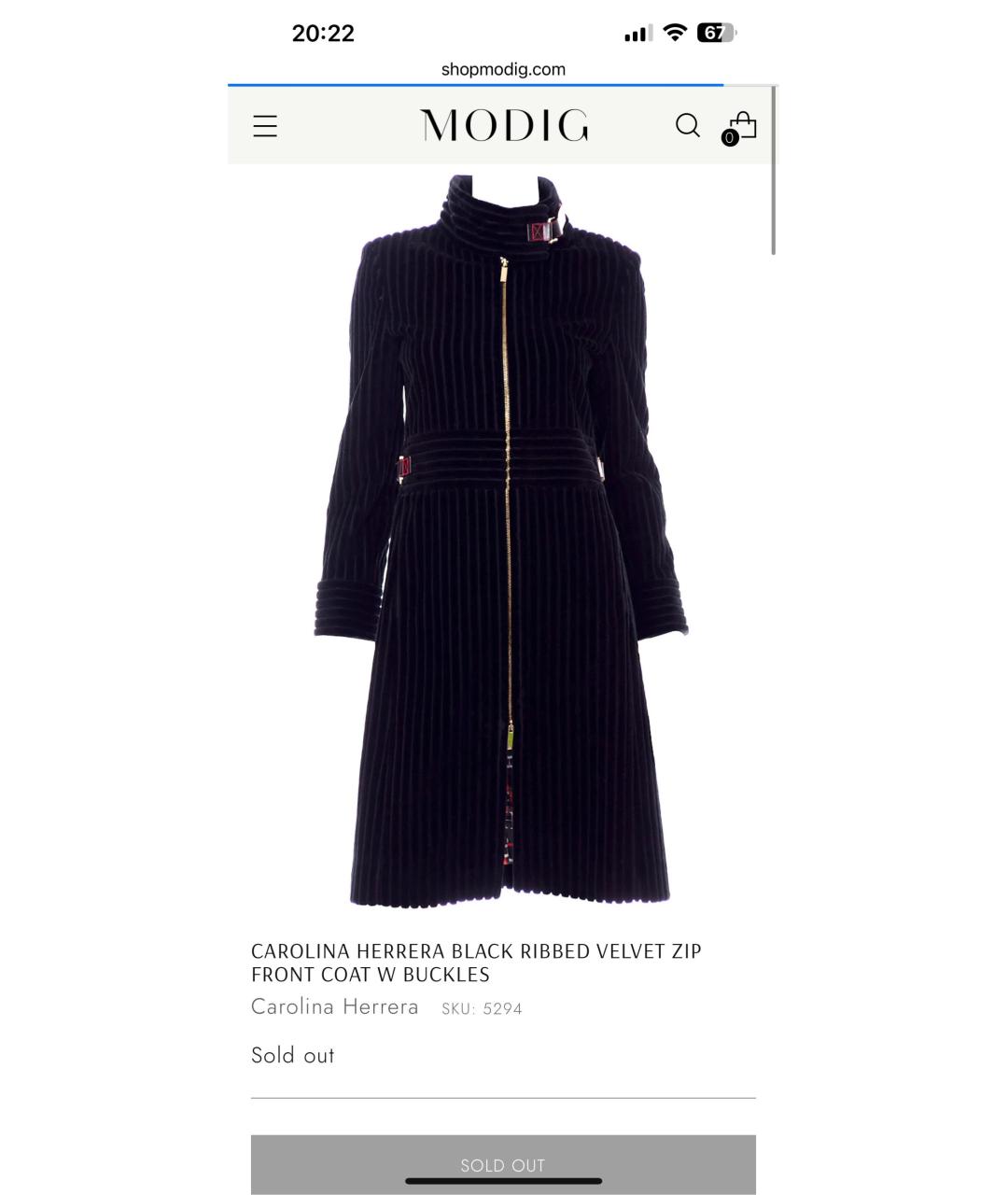 CAROLINA HERRERA Черное хлопковое пальто, фото 9