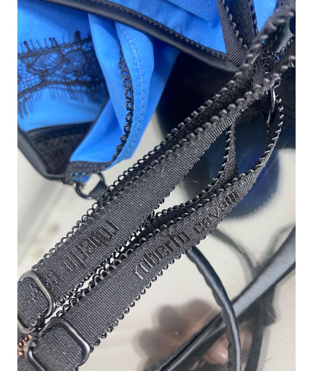 ROBERTO CAVALLI Синяя полиэстеровая майка, фото 7