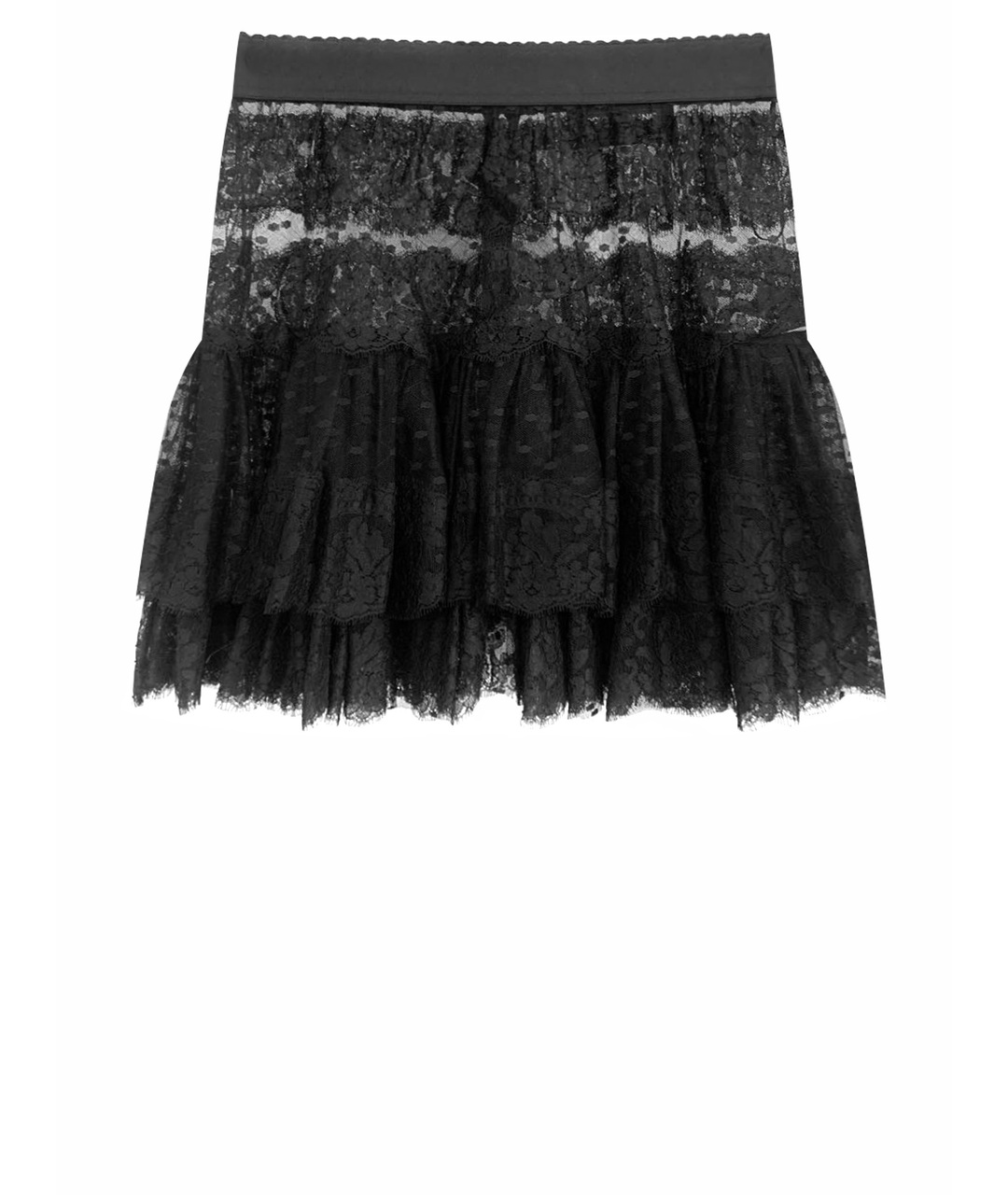 DOLCE&GABBANA Черная полиамидовая юбка миди, фото 1