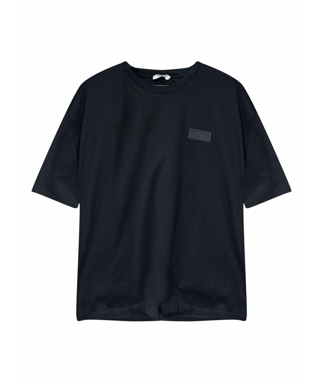 VALENTINO Черная хлопковая футболка, фото 6