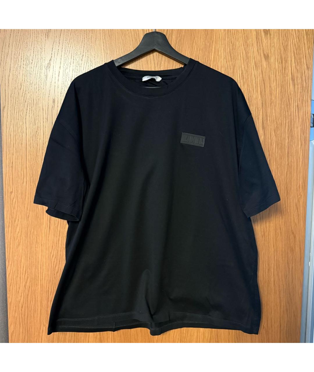 VALENTINO Черная хлопковая футболка, фото 5