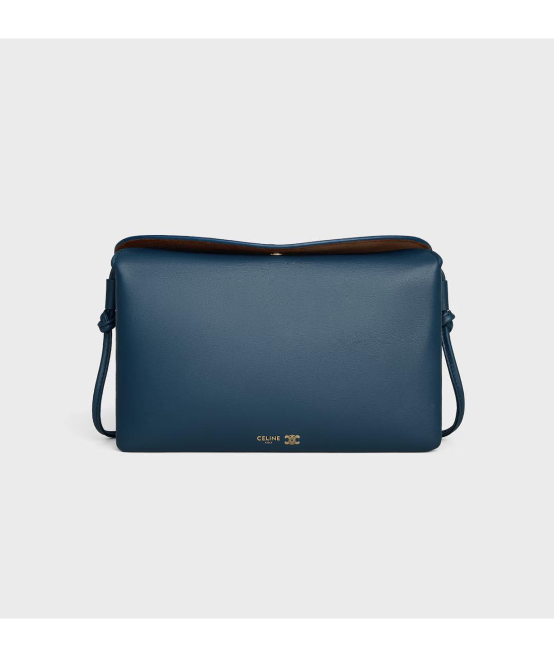 CELINE Бирюзовая кожаная сумка через плечо, фото 7