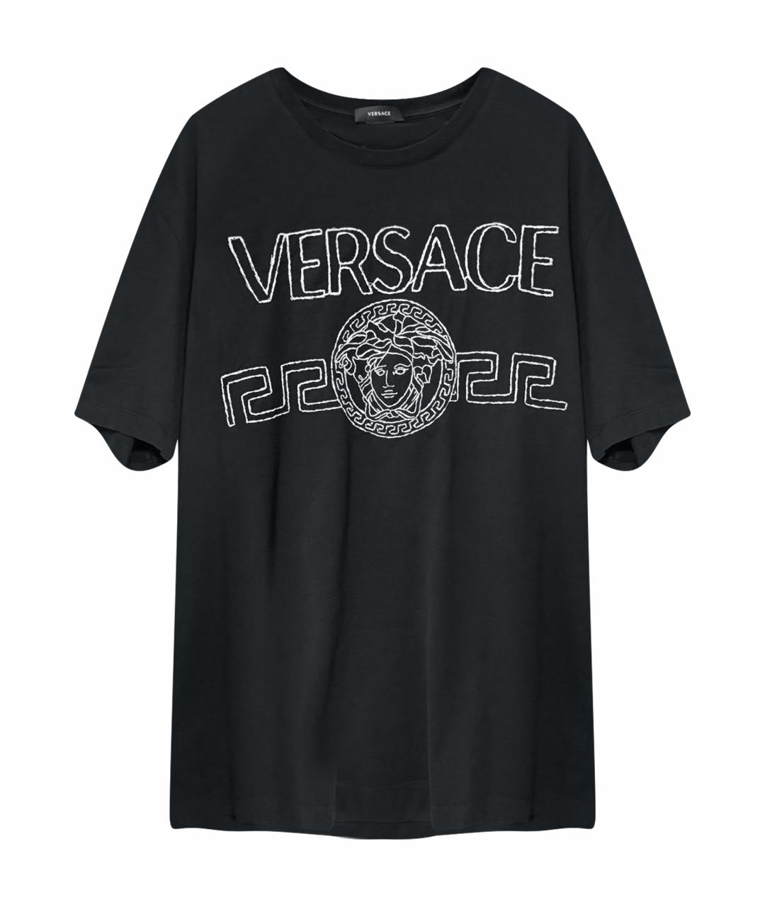 VERSACE Черная хлопковая футболка, фото 1