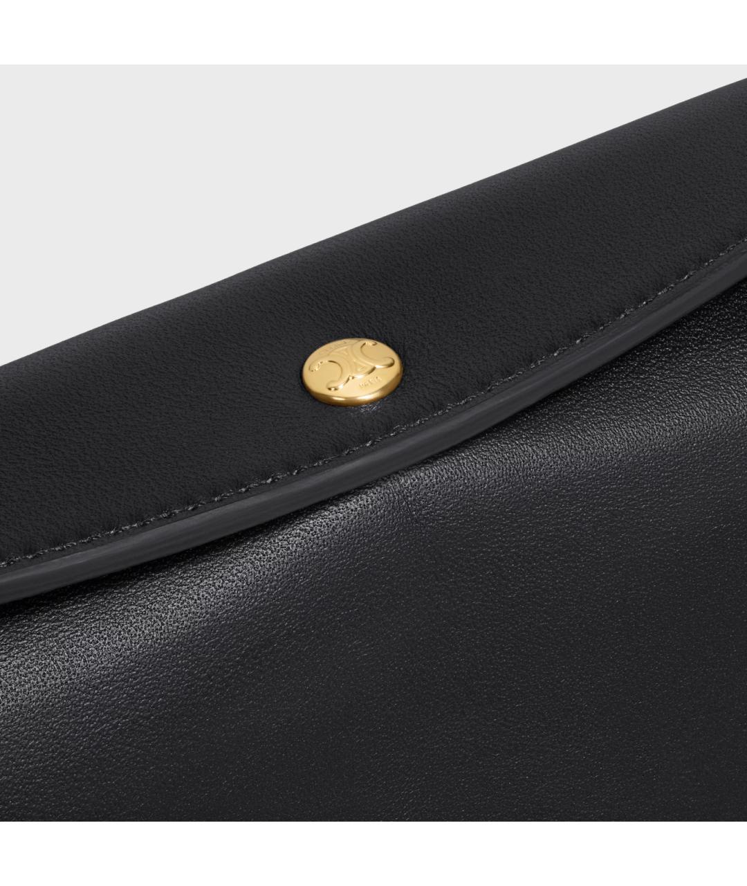 CELINE Черная кожаная сумка через плечо, фото 6