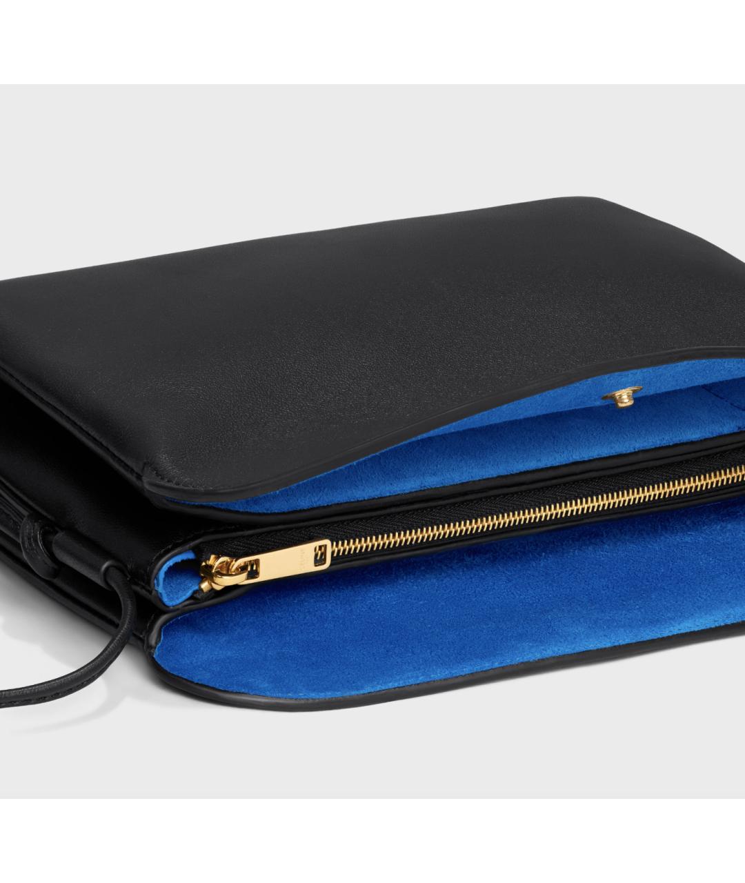 CELINE Черная кожаная сумка через плечо, фото 5