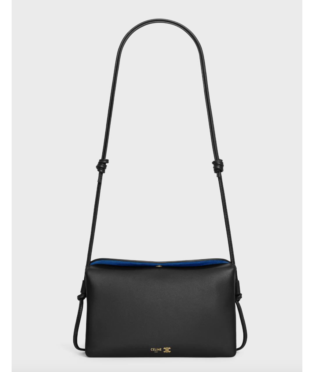 CELINE Черная кожаная сумка через плечо, фото 7