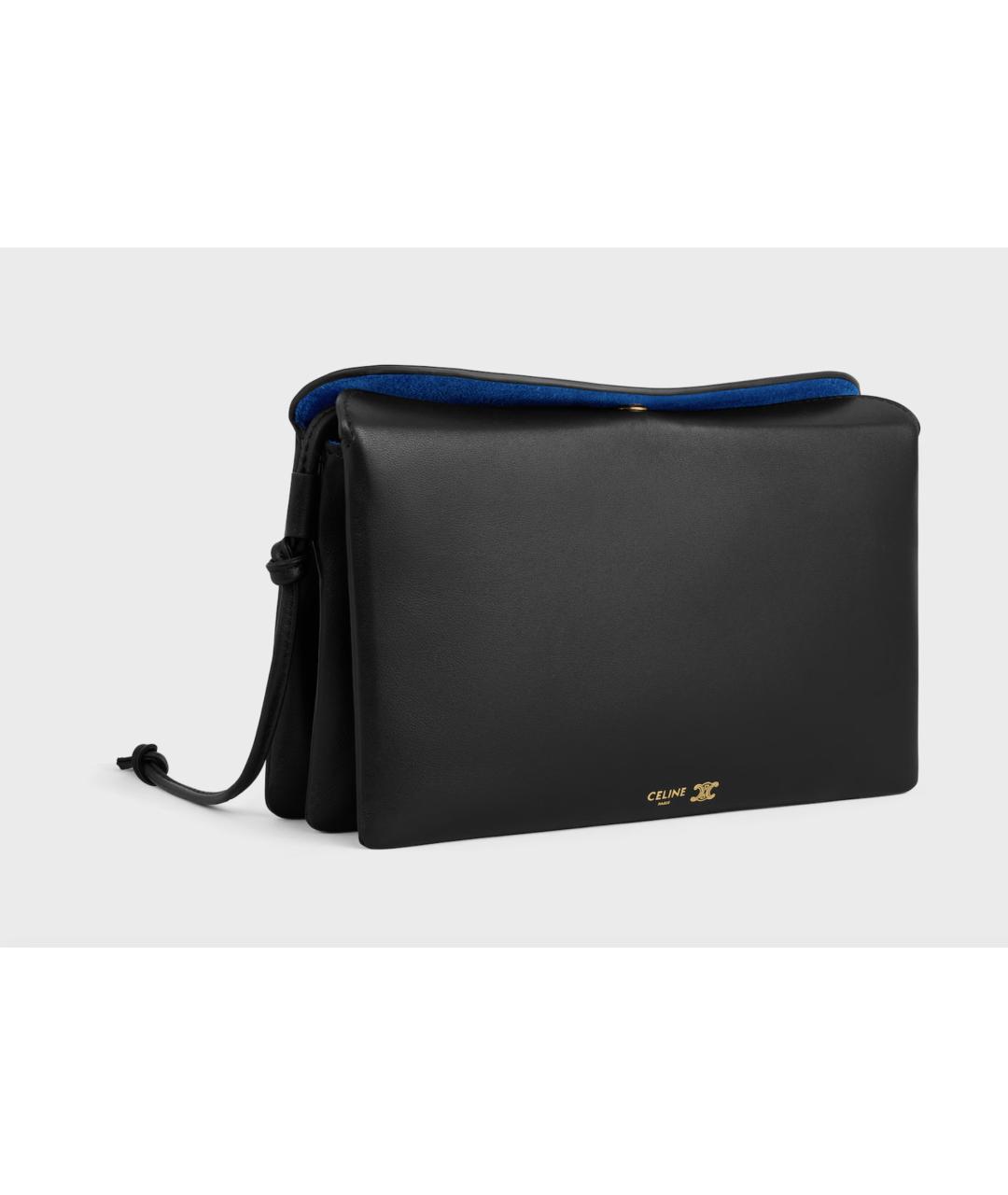 CELINE Черная кожаная сумка через плечо, фото 3