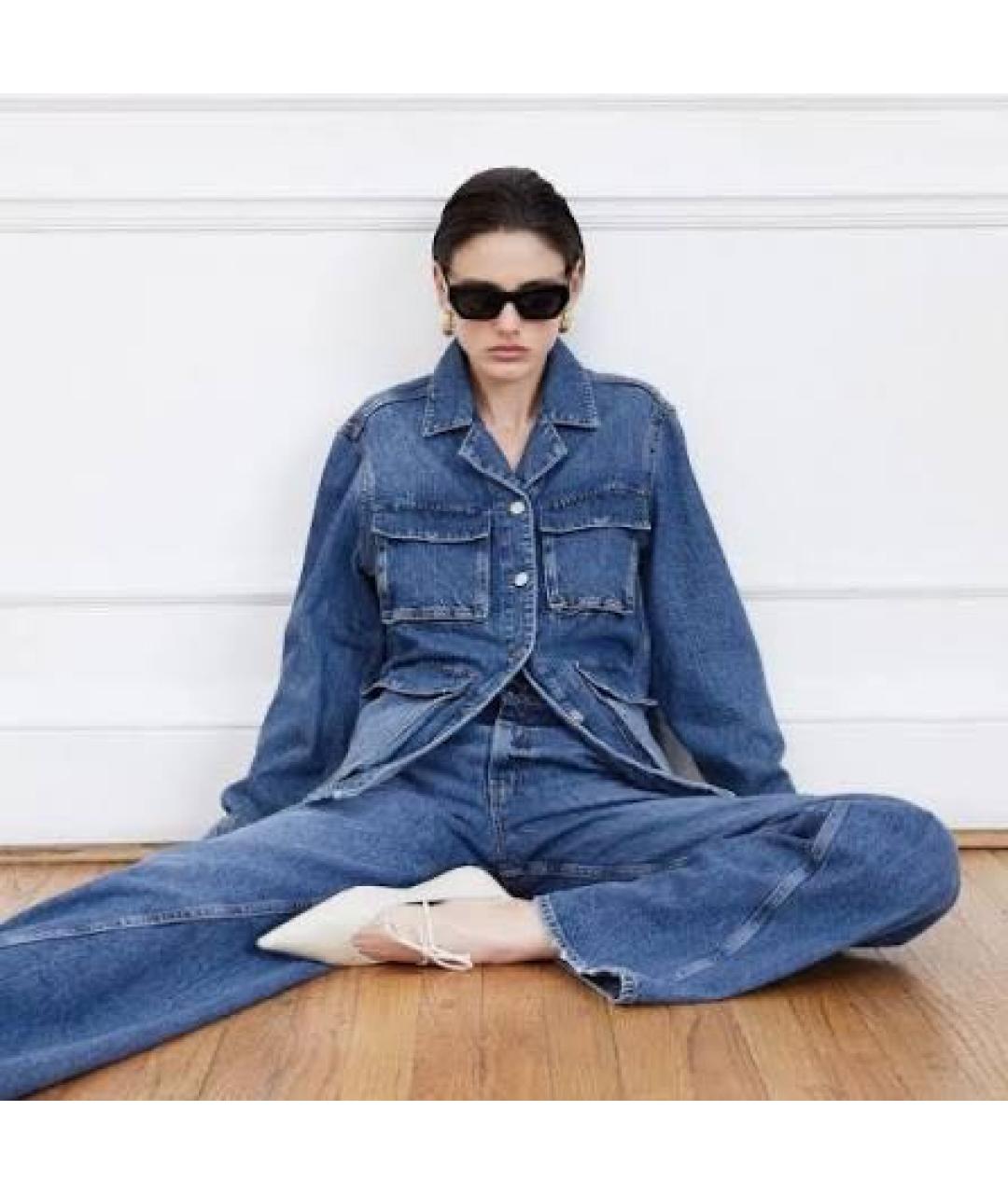 ANINE BING Темно-синий деним жакет/пиджак, фото 4