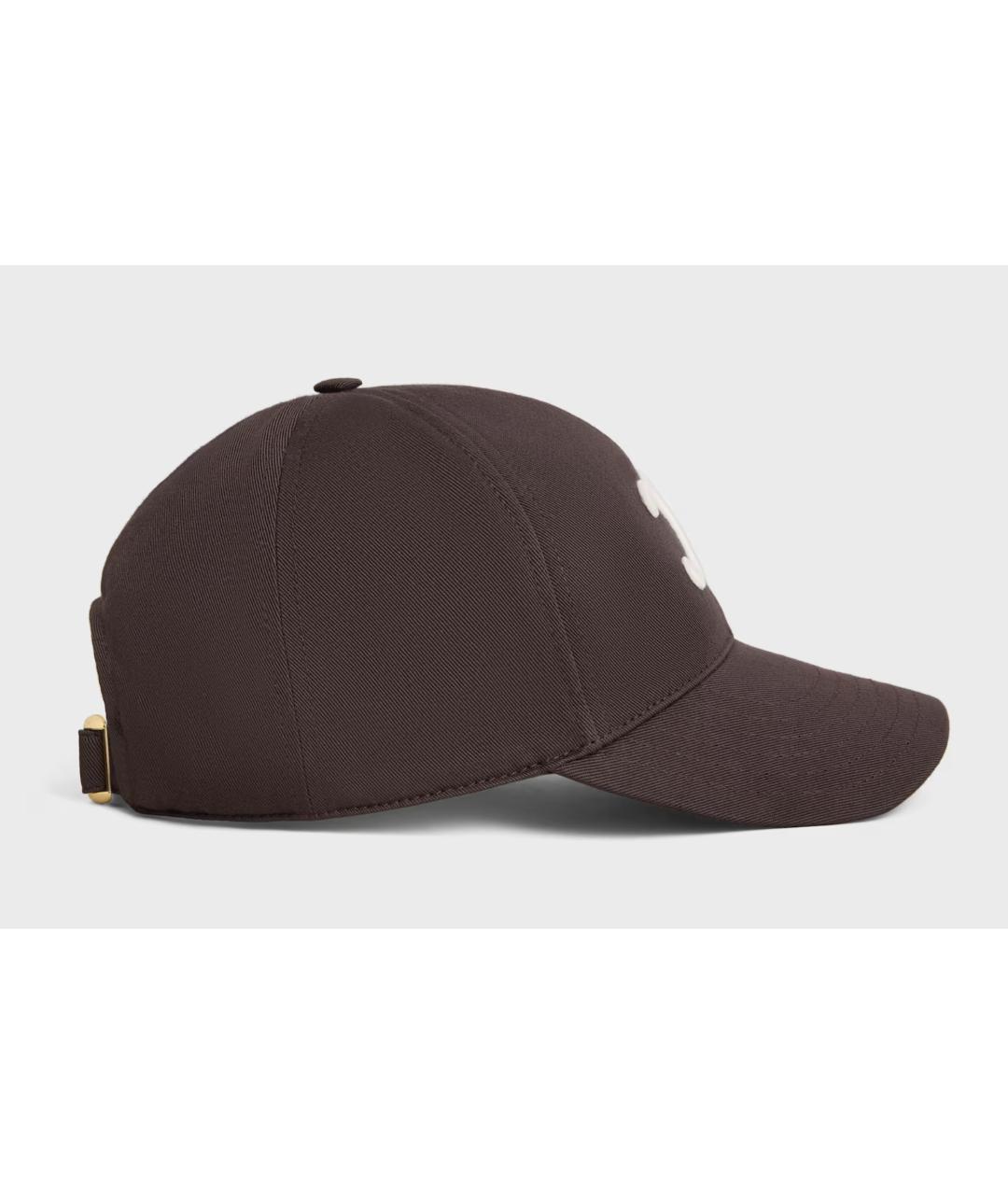 CELINE Коричневая хлопковая кепка, фото 3