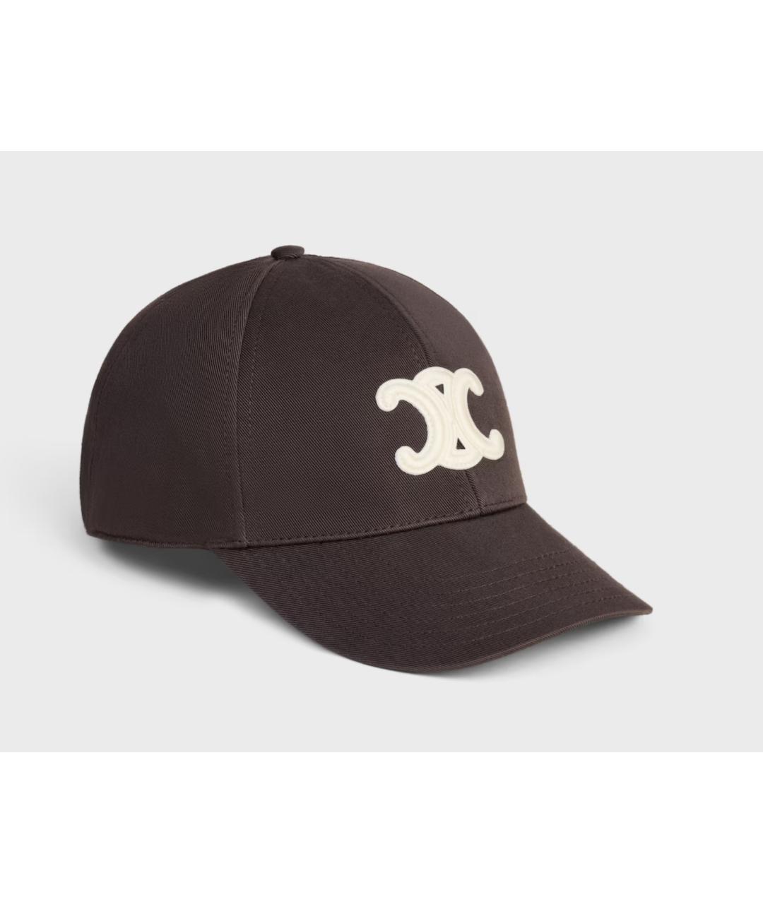 CELINE Коричневая хлопковая кепка, фото 6
