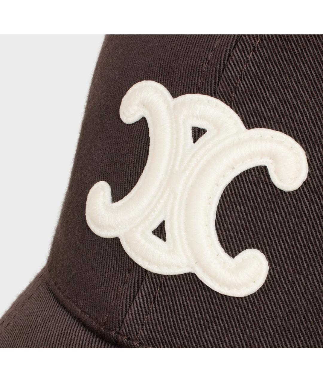 CELINE Коричневая хлопковая кепка, фото 5