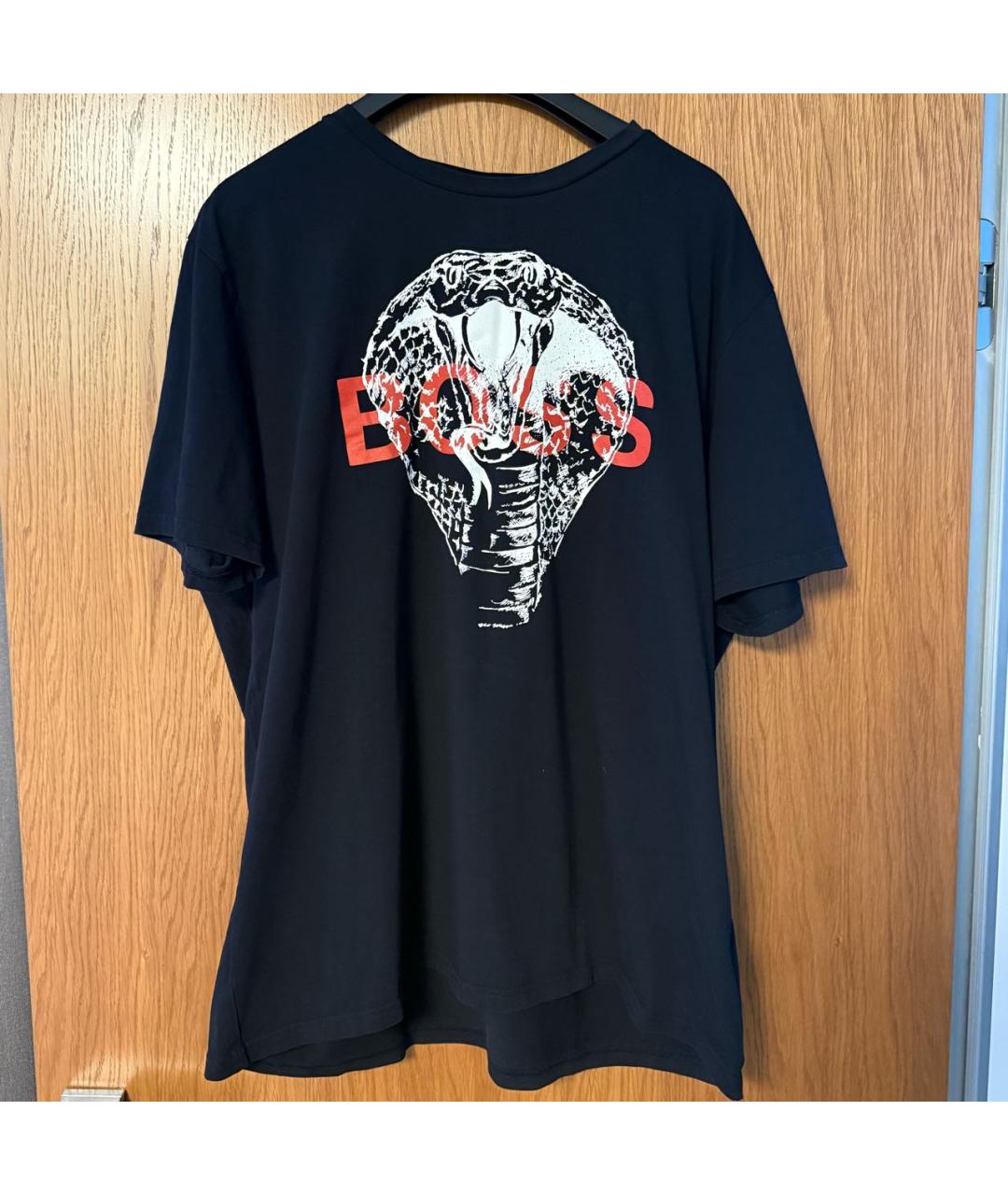 HUGO BOSS Черная хлопковая футболка, фото 5