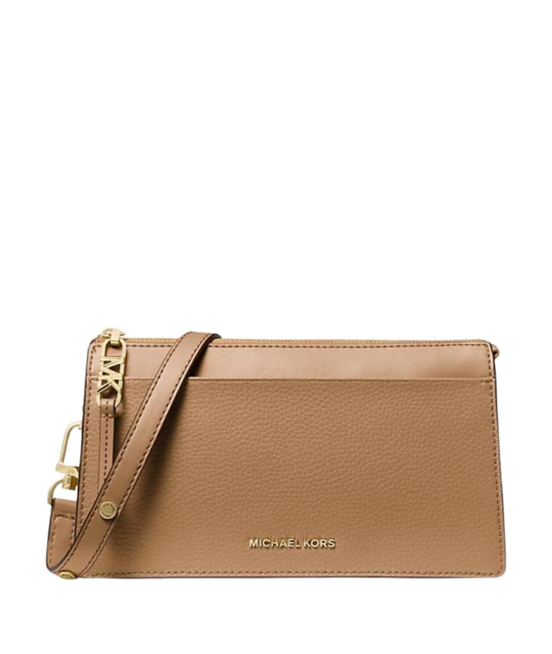 MICHAEL KORS Коричневая кожаная сумка через плечо, фото 1