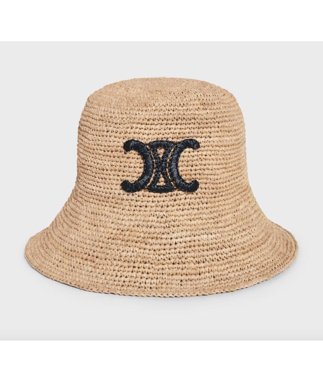 CELINE Бежевая соломенная панама, фото 4