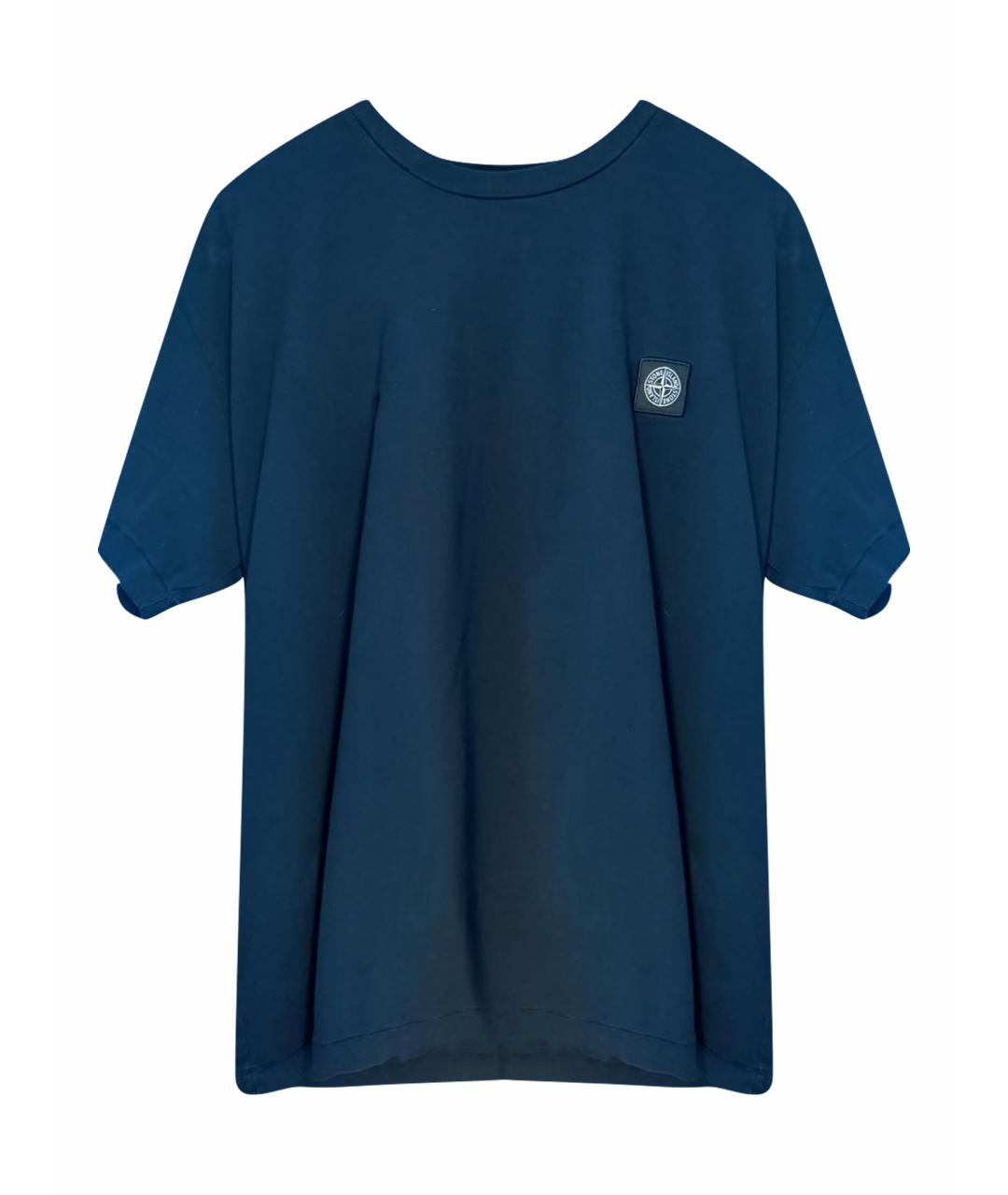 STONE ISLAND Черная хлопковая футболка, фото 1